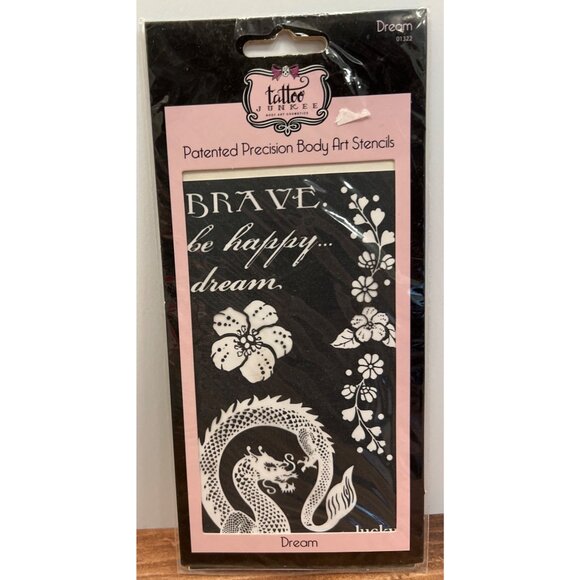 RARE Tattoo Junkie Precision Body Art Stencils Dream Design High-Definition Shee - Picture 2 of 3